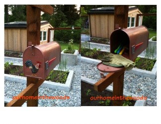 Up-cycled Mailbox garden storage